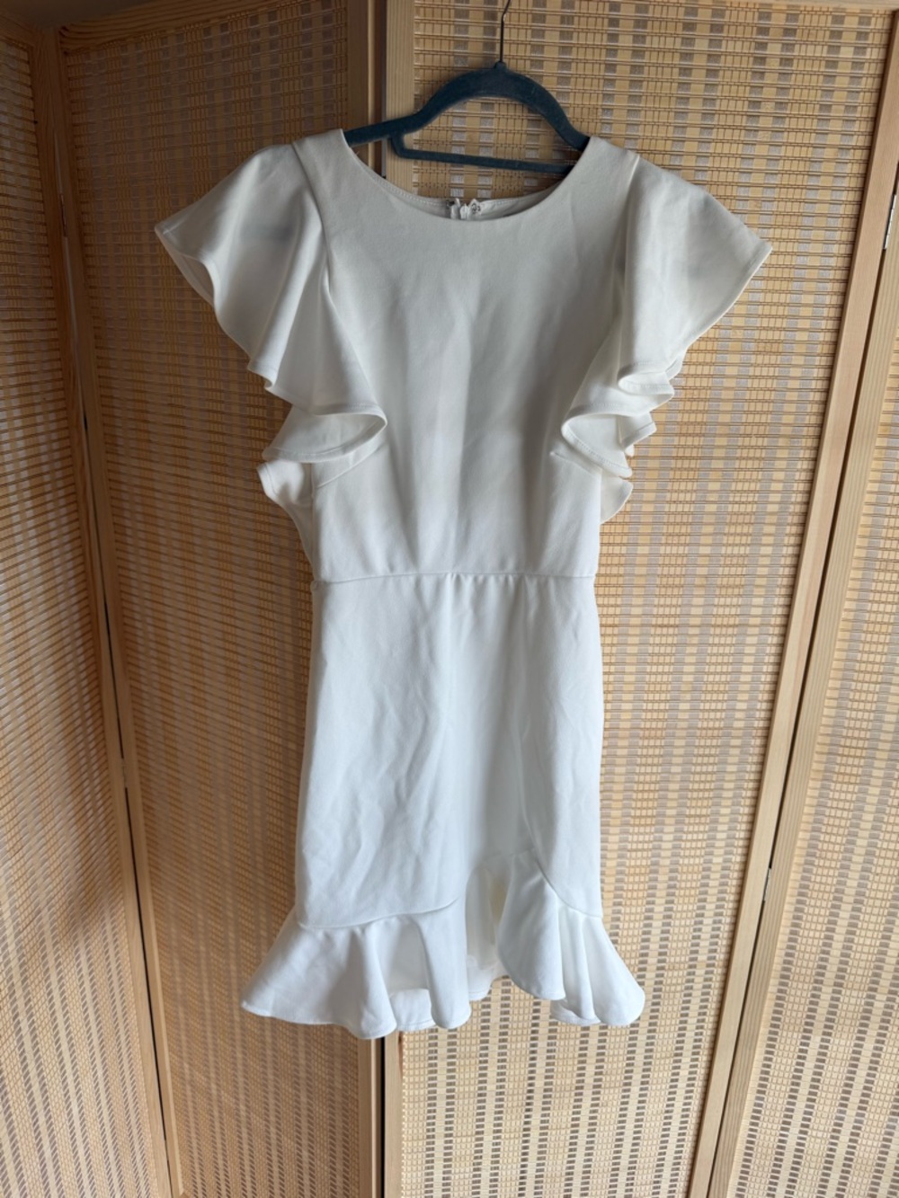 Hello Molly White Ruffle Mini Dress